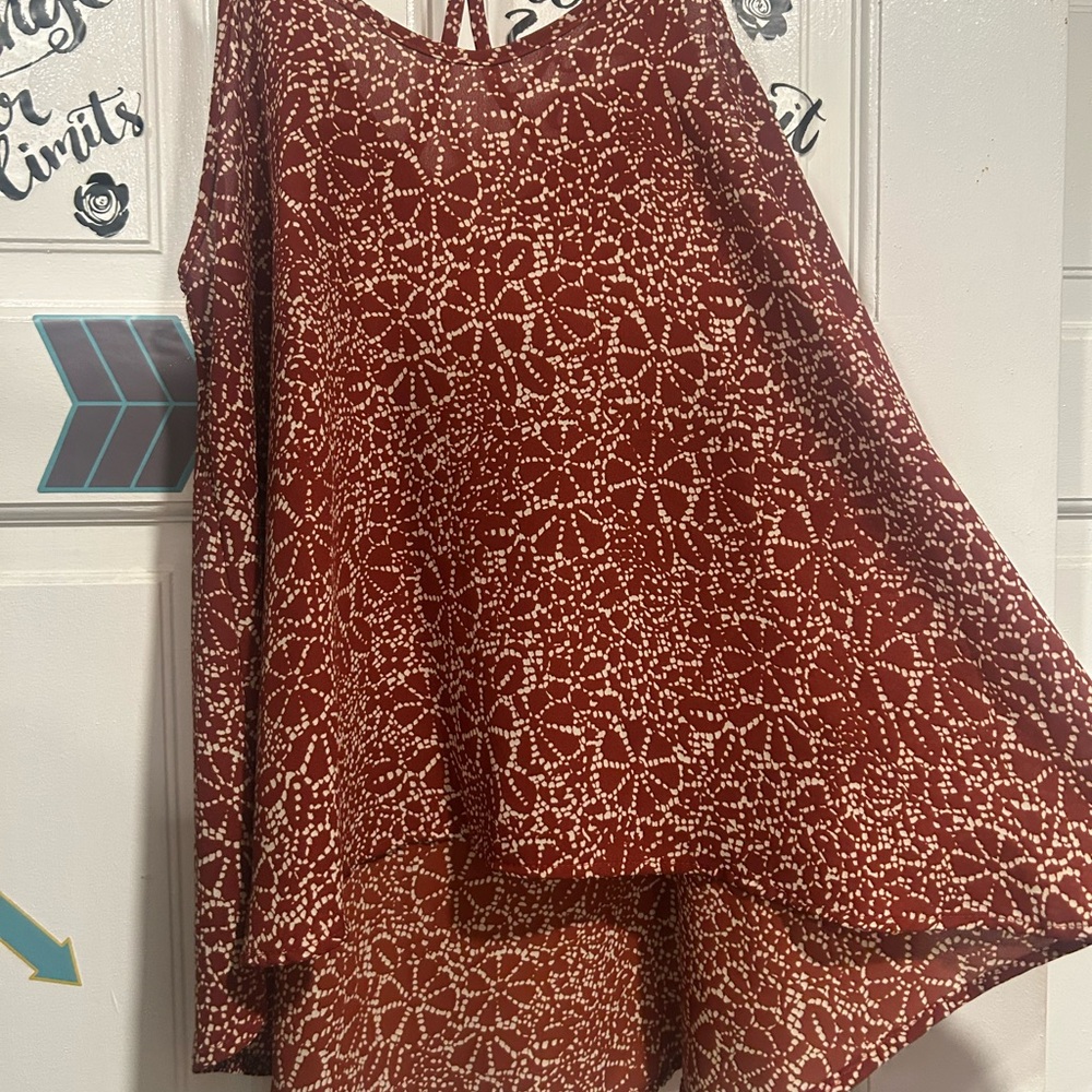 Sienna Sky Red and White Halter Top